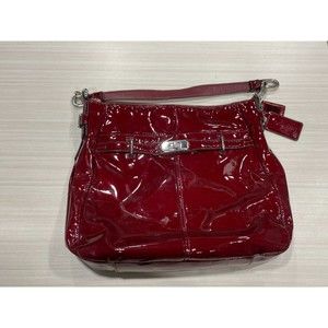 Authentic Coach Leather Hobo Purse with Chain-Linked Strap